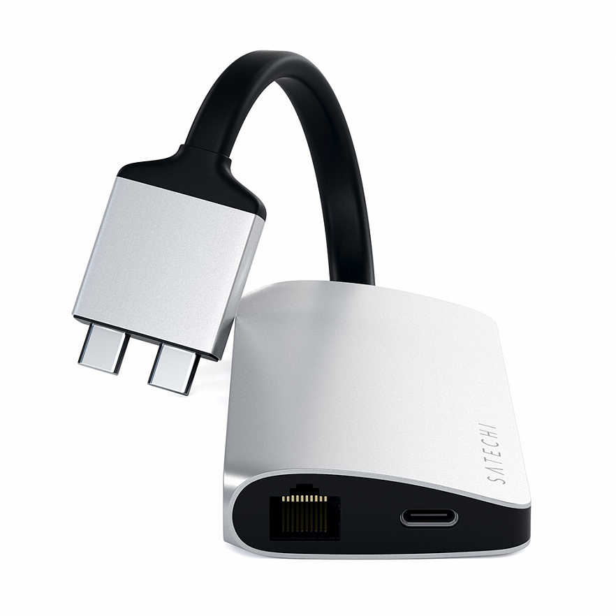 Мульти хаб Satechi Type-C Dual Multimedia Adapter серебристый (ST-TCDMMAS)