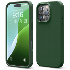 Чехол Elago Premium Silicone для iPhone 16 Pro альпийский зелёный (Alpine Green)