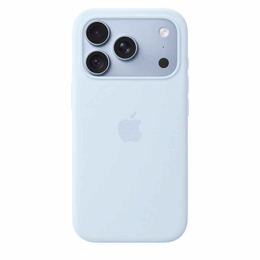 Чехол Silicone для iPhone 18 Pro с MagSafe (Crisp Blue)