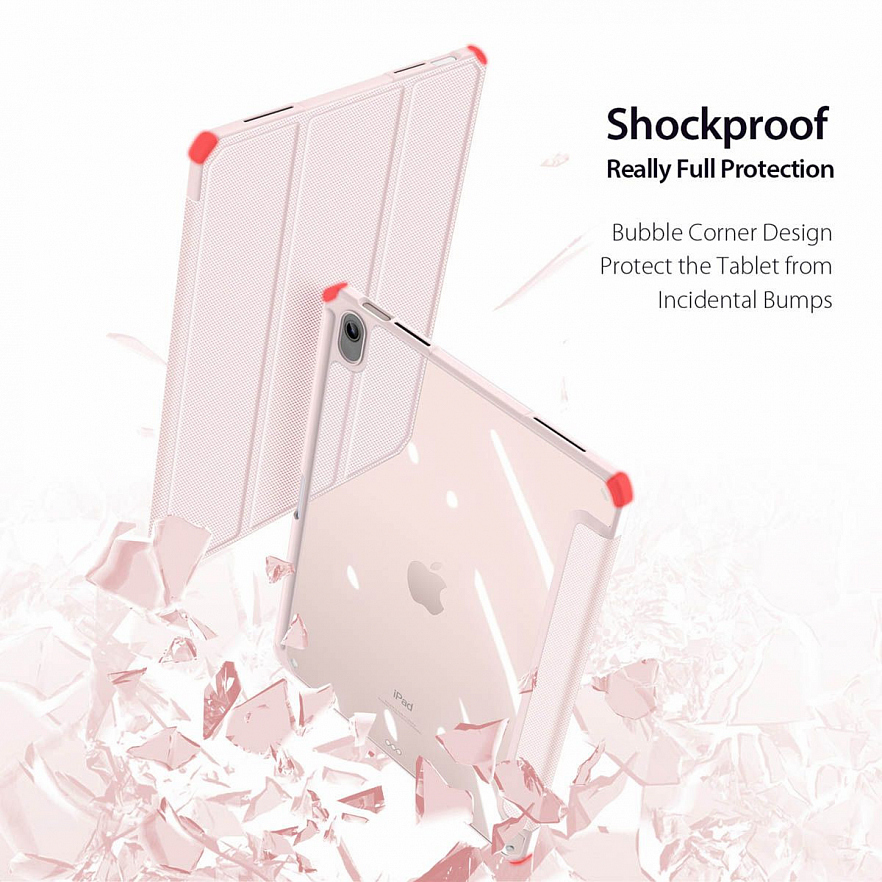 Чехол-книжка Dux Ducis Toby Series для iPad 10,2" (2022) розовый