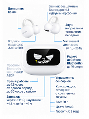 Наушники беспроводные UGREEN WS208 (55136) HiTune S6 клипсы, кейс с тач скрином