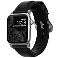 Ремешок Nomad Traditional для Apple Watch 42/44 мм чёрный / серебристый