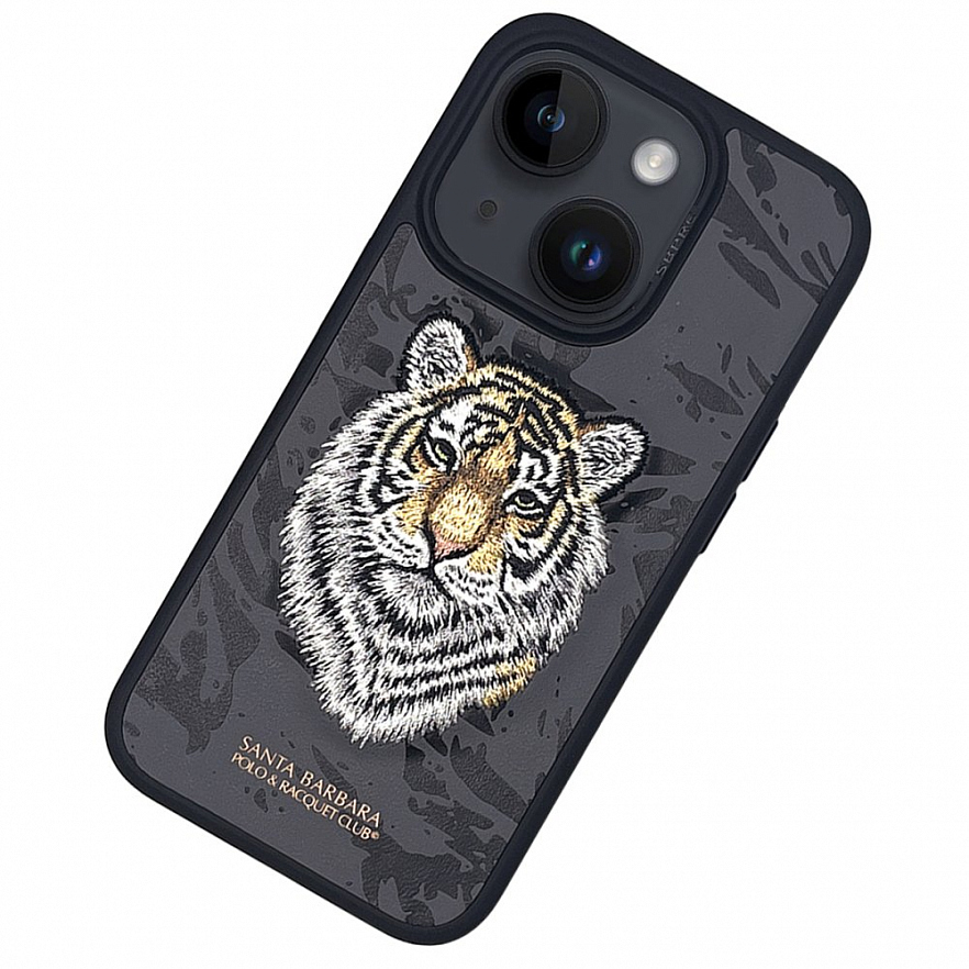Чехол Santa Barbara Polo & Racquet Club Savanna для iPhone 15 тёмно-серый