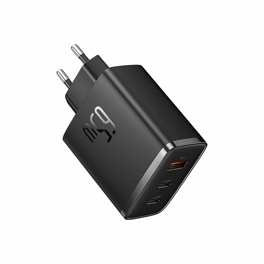 Сетевое зарядное устройство Baseus Cube Pro 3 Ports Fast Charger USB + 2 x USB-C 65W чёрное (P10152301113-00)