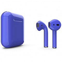Беспроводные наушники Apple AirPods 2 (второе поколение) Custom Edition Very Peri глянцевые