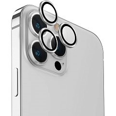 Защитное стекло на камеру Uniq OPTIX Camera Lens protector Aluminium для iPhone 15 Pro серебристое Silver