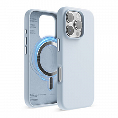 Чехол Elago Soft silicone (Liquid) с MAGSAFE для iPhone 16 Pro Max Светло-голубой (Light Blue)