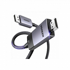 Кабель UGREEN DP115 (80395) DisplayPort - HDMI 8K@60Hz Cable - 1 метр
