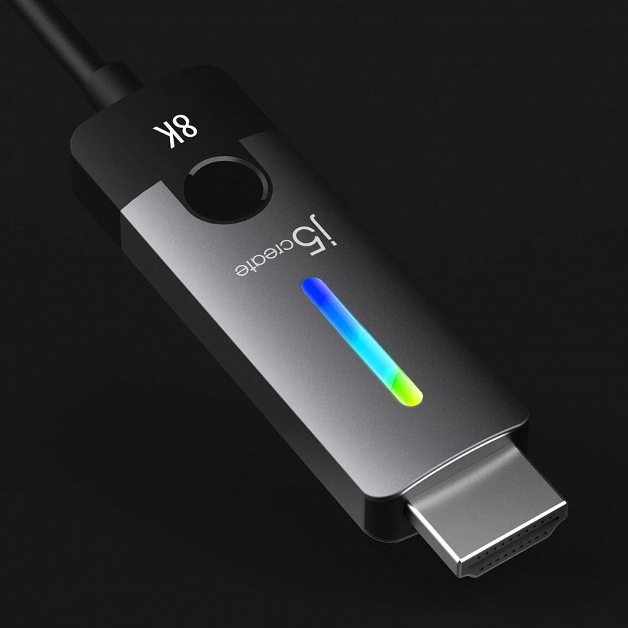 Кабель j5create USB-C® to HDMI™ 2.1 8K Cable (1.8 метра) серый/чёрный (JCC157)