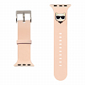 Ремешок Lagerfeld Silicone Choupette head Pink для Apple Watch 41/40/38 мм розовый