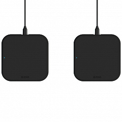Беспроводная зарядка ZENS Aluminium Single Wireless Charger 10W Twin Pack чёрная (2 беспроводные зарядки)