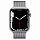 Умные часы Apple Watch Series 7 45 мм, серебристая сталь, стальной ремешок Silver Milanese Loop серебристый