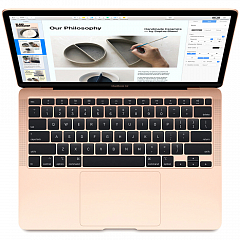 Ноутбук Apple MacBook Air 13" (USB-C) 2020 Intel Core i3, 1,1 ГГц, 8 Гб, 256 Гб (MWTKL2RU) золотистый