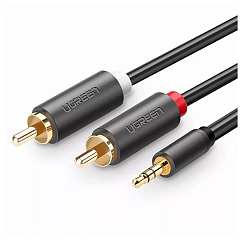 Аудиокабель UGREEN AV102 (10510) 3.5mm Male - 2 RCA Male - 2 метра