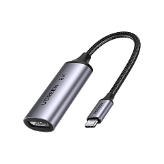Адаптер UGREEN CM654 (15575) USB-C to DisplayPort 8K@60Hz Adpter серый