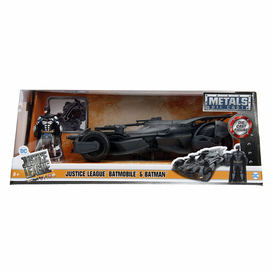 Набор Jada Toys Toys Batman Машинка с Фигуркой 2.75"+1:24 Justice League Batmobile 99232