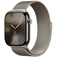 Умные часы Apple Watch Series 10 46 мм, GPS + Cellular, титан серебристый, миланский ремешок серебристый M/L