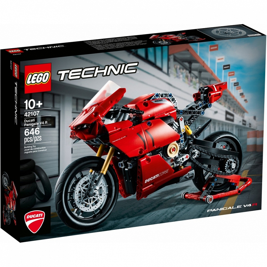 Конструктор LEGO Technic 42107 Ducati Panigale V4 R, 646 деталей