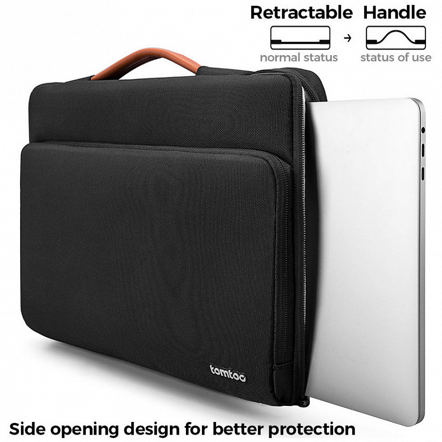Сумка Tomtoc Defender Laptop Handbag A14 для ноутбуков 16" чёрная (Black)