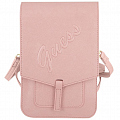 Сумка CG Mobile Guess Wallet Bag Saffiano Script Logo для смартфонов розовая