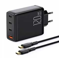 Сетевое зарядное устройство McDODO GaN 120W -  4 порта, с зарядным кабелем черное