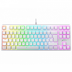 Клавиатура проводная с подсветкой Xtrfy K4 TKL RGB белая (русская раскладка)