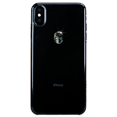 Чехол Bling My Thing Treasure Swarovski для iPhone Xs Max Hematite Skull прозрачный (ipxs-l-tr-cl-jet)