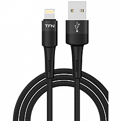 Кабель TFN 8pin Envy (Lightning-USB) нейлон (1,2 метра) чёрный (black)