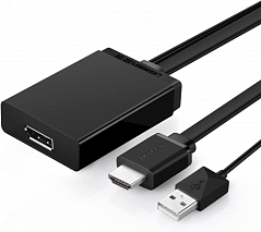 Переходник Ugreen MM107 (40238) HDMI + USB - DisplayPort Converter (0.5 метра) чёрный
