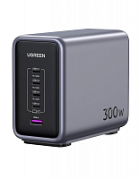 Зарядное устройство UGREEN CD333 (90903B) Nexode 300W GAN - 5 портов цвет серый космос