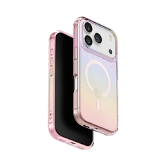 Чехол Uniq Iridescia для iPhone 17 Pro с Magsafe (голографический) розовый