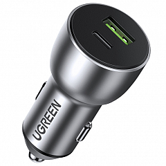 Автомобильное зарядное устройство Ugreen CD213 USB-C PD + USB-A QC 42.5W Fast Car Charger (60980)