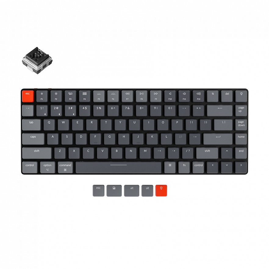 Беспроводная механическая клавиатура Keychron K3 Ultra-slim RGB Black Switch Чёрная подсветка (HotSwap)