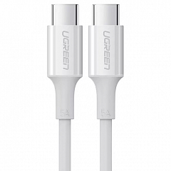 Кабель Ugreen US300 Type-C to Type-C Cable (0,5 метра) белый (80369)