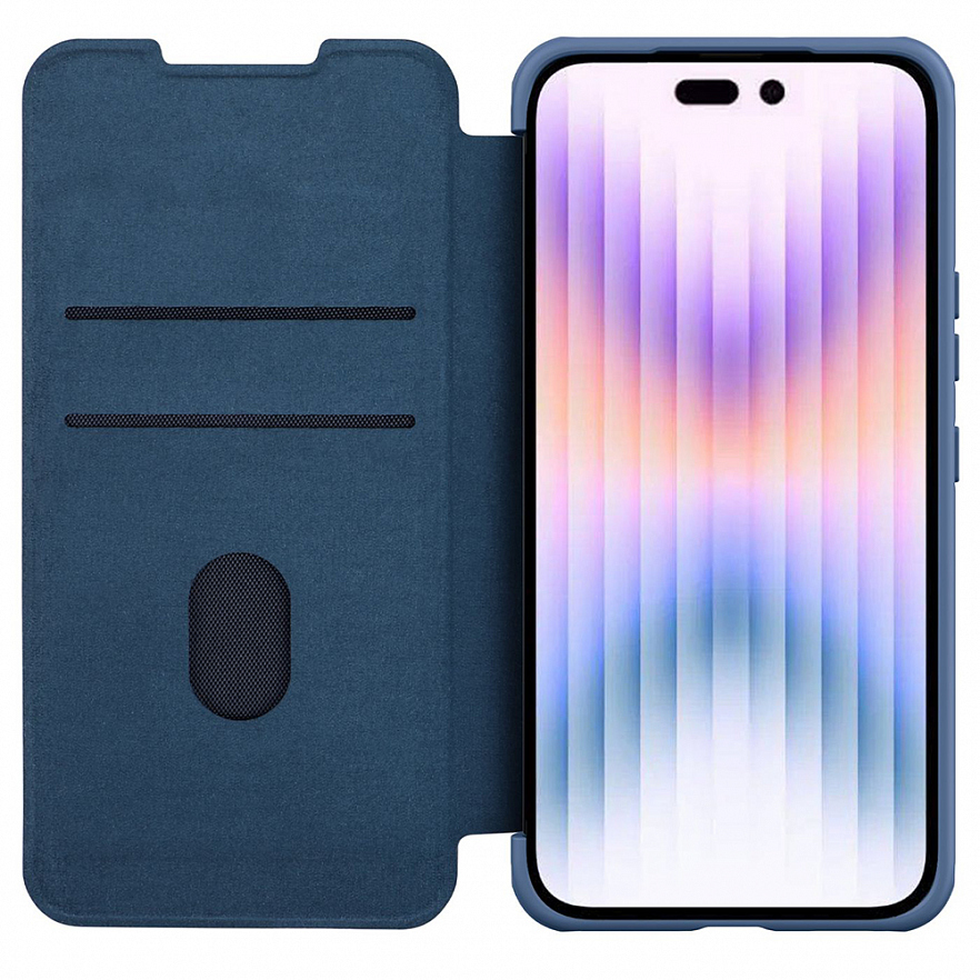 Чехол Nillkin Qin Pro Cloth для iPhone 14 Pro синий