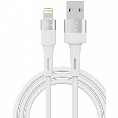 Кабель TFN 8pin Envy (Lightning-USB) нейлон (1,2 метра) белый (white)