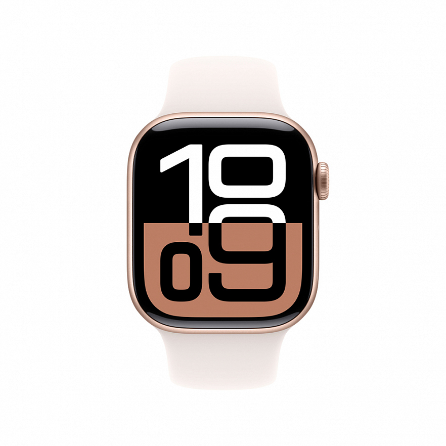 Умные часы Apple Watch Series 10 42 мм, GPS, алюминий розовое золото, спортивный ремешок светло-розовый M/L
