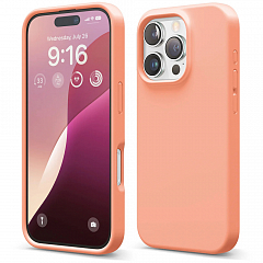 Чехол Elago Premium Silicone для iPhone 16 Pro Max лососевый (Salmon)