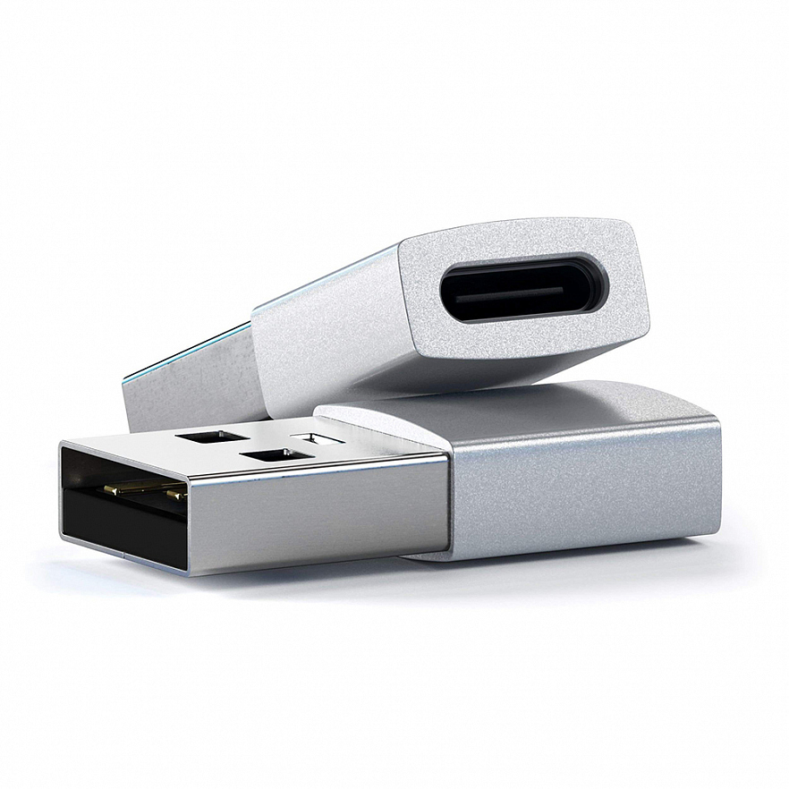 Адаптер Satechi Type-A to Type-C Adapter серебристый (ST-TAUCS)