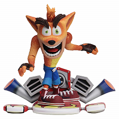 Фигурка NECA Crash Bandicoot - 7" Action Figure - Deluxe Hoverboard Crash (Case 6) 634482410516