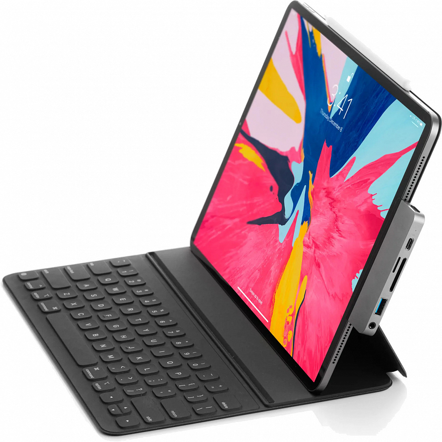 USB-хаб HyperDrive 6-in-1 USB-C Hub для iPad Pro серый космос (HD319-GRAY) без переходника