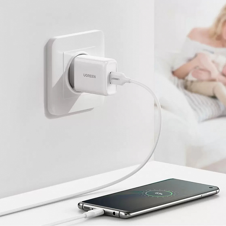 Сетевое зарядное устройство UGREEN CD122 USB-A QC3.0 18W Charger белое (10133)