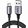 Кабель UGREEN US288 (60126) USB-A 2.0 to USB-C Cable Nickel Plating Aluminum Nylon Braid (1 метр) чёрный/серый космос