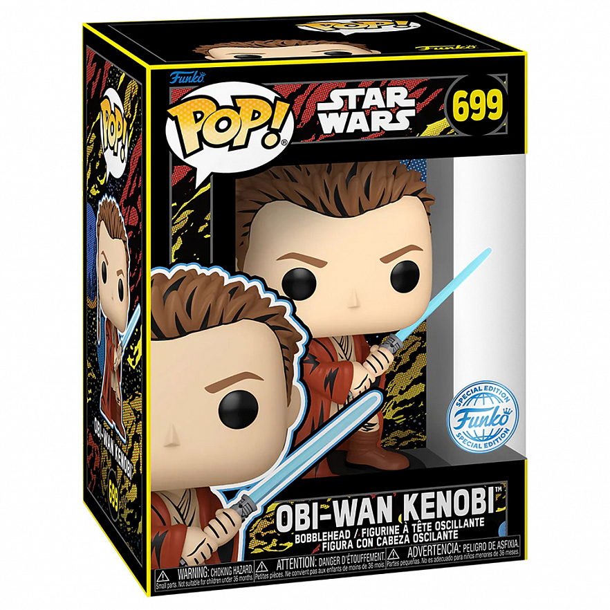 Фигурка Funko POP! Bobble Star Wars Ep 1 TPM 25th Obi-Wan Kenobi (Retro) (Exc) (699) 77952