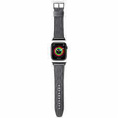 Ремешок CG Mobile Lagerfeld PU Saffiano Monogram для Apple Watch 42/44/45 мм серебристый