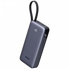 Внешний аккумулятор UGREEN PB537 (95178B) 55W - 20000mAh 55W со встроенным кабелем серый космос
