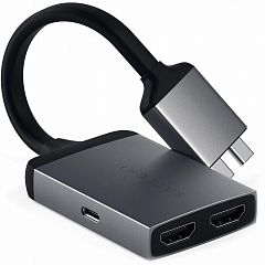 Переходник Satechi Type-C Dual HDMI Adapter (ST-TCDHAM) серый космос