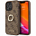 Чехол Guess PU 4G + Ring Hard для iPhone 13 Pro Max коричневый (GUHCP13X4GMRBR)