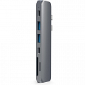 Хаб Satechi Aluminum Type-C Pro Hub Adapter для MacBook Pro (USB-C) серый космос (ST-CMBPM)