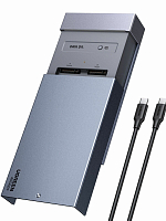 Бокс внешний для SSD UGREEN CM847 (65733EU) USB4 2-Bay M.2 NVMe SSD Enclosure EU серый космос